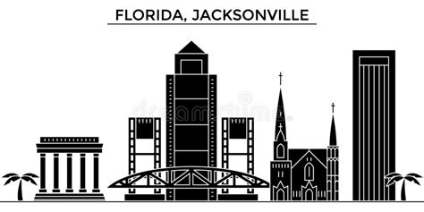 Jacksonville Skyline Vector Stock Illustrations 284 Jacksonville