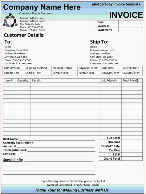 Dental Invoice Template Excel — Db