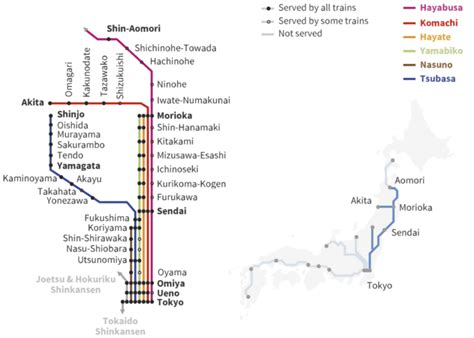Japan Shinkansen Route Map