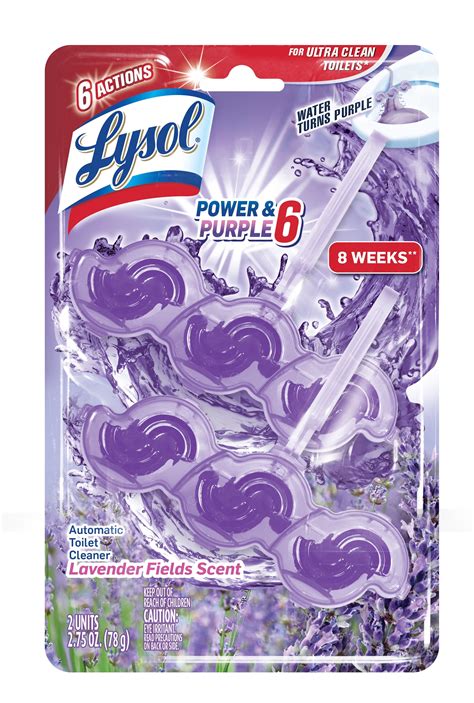 lysol automatic toilet bowl cleaner power and purple 6 lavender 2ct