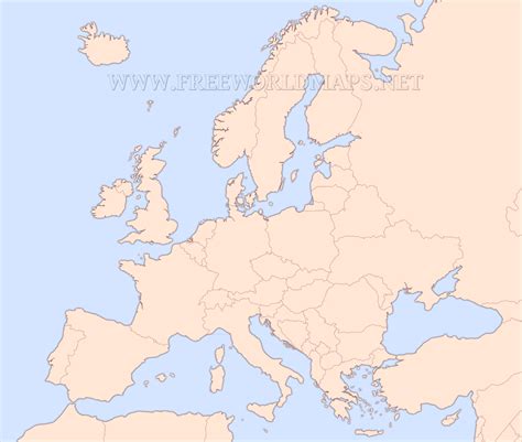 Blank Map Europe A
