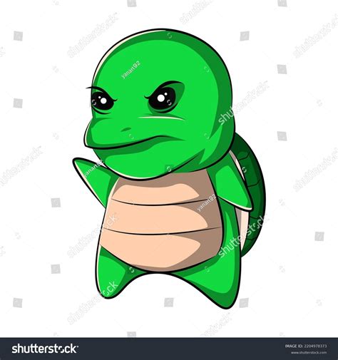 Cute Turtle Cartoon Character Animal Vector Stock Vector Royalty Free