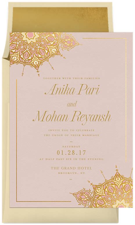 Magnificent Medallion Invitations In Pink