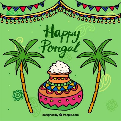 Hello friends, in this video i will be showing you how to make pongal festival drawing for kids and others. Download Hand-drawn Pongal Background With Colorful Pot ...