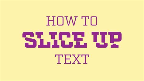 How To Slice Text In Adobe Illustrator Youtube