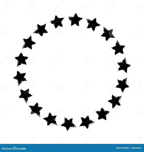 Stars In Circle Stock Illustration Illustration Of Blank 82745961