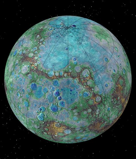 Mercury Contraction: Global topography | Smithsonian Institution