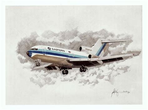 Eastern Airlines B727 Drawing By Felix Vega