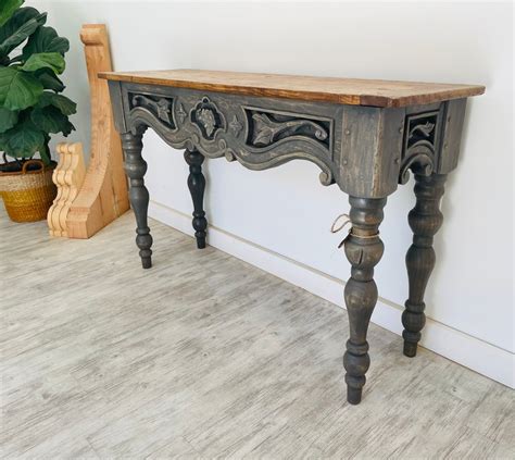 Hand Carved French Country Console Table Etsy