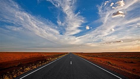 Road Blue Sky And White Clouds Desktop Backgrounds Free Download For