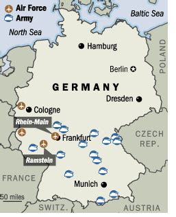 Map Of Us Bases In Germany United States Map