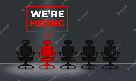 premium vector hiring recruitment open vacancy design info label