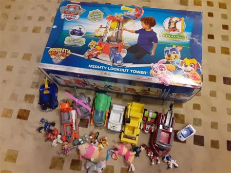 Paw Patrol Super Mighty Pups Lookout Tower Playset Brand New Open Box
