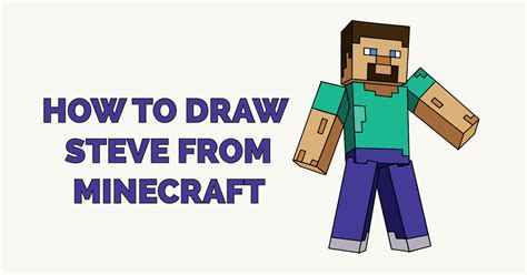 How To Draw Steve From Minecraft Really Easy Drawing Tutorial
