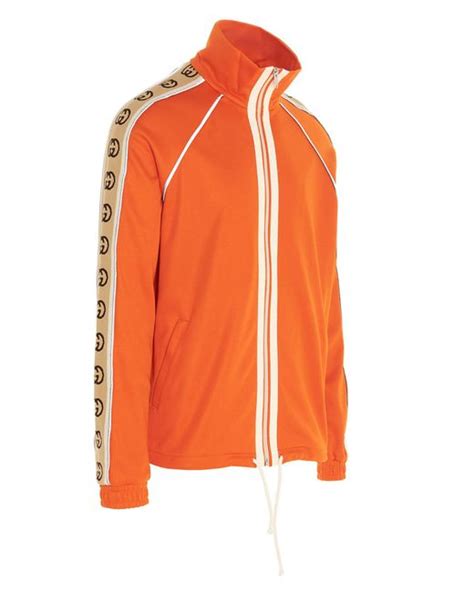 Gucci Synthetic Technical Jersey Oversize Jacket In Orange For Men