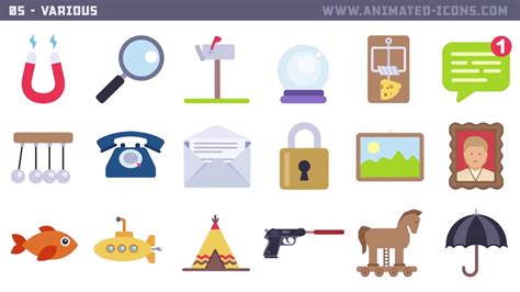 1000 Flat Animated Icons Pack After Effects Project Files