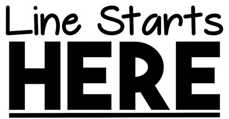 Line Starts Here Vinyl Decal Classroom Floor Or Wall Decal Etsy
