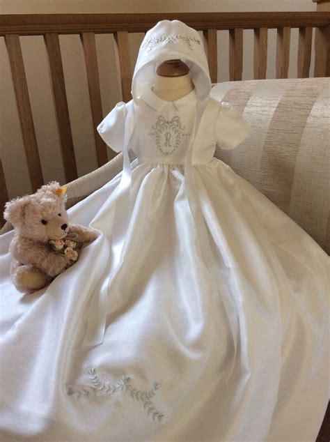 Christening Gown Unisex Heirloom Embroidered Baptism Dress With
