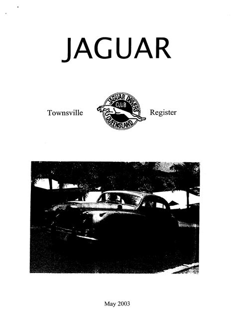 2003 Magazines Jaguar Car Club Of North Queensland