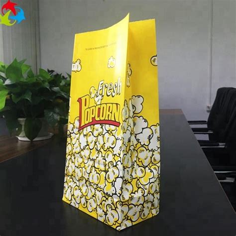 Wholesale Food Grade Popcorn Kraft Packaging Paper Bags Buy Popcorn