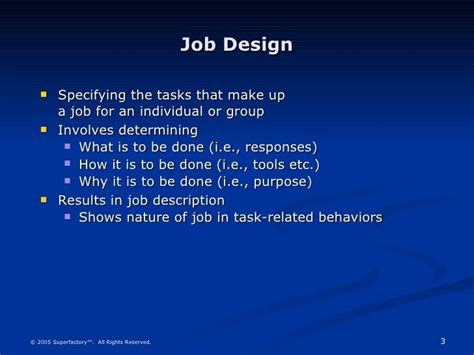 Job Design Sample