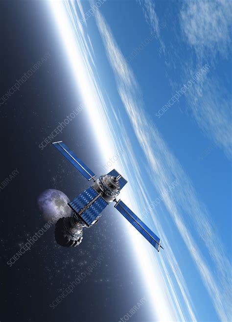 Satellite Orbiting The Earth Stock Image F0107823 Science Photo