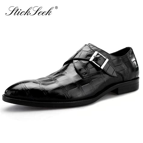 Italian Genuine Leather Formal Dress Man Monk Strap Oxford Shoes Luxury