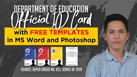 Deped Official Id Card Layout And Design With Free Templates In Ms Word