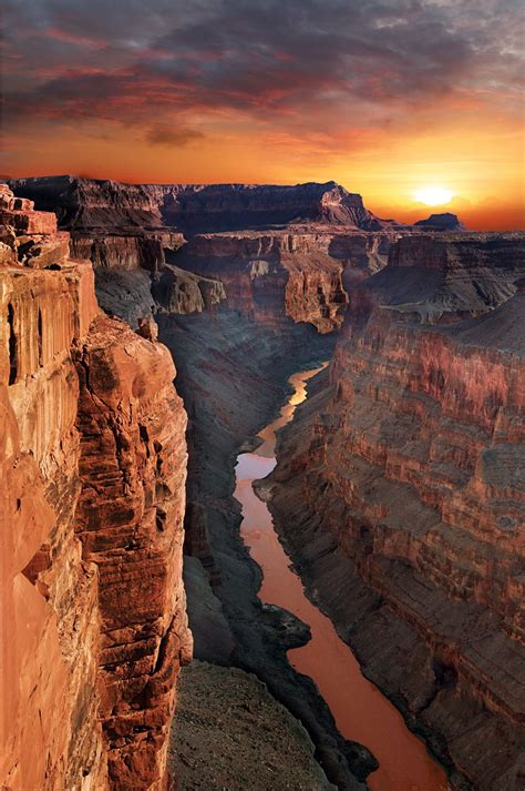 Sunset At Grand Canyon Utah Usa Beautiful Landscapes Beautiful