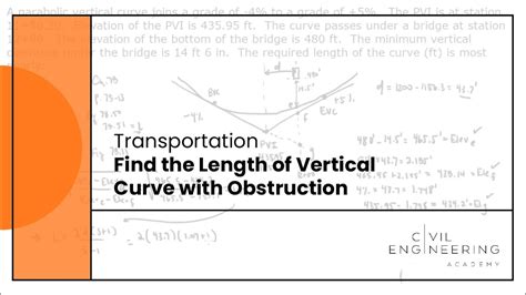 Transportation Find The Length Of Vertical Curve With Obstruction