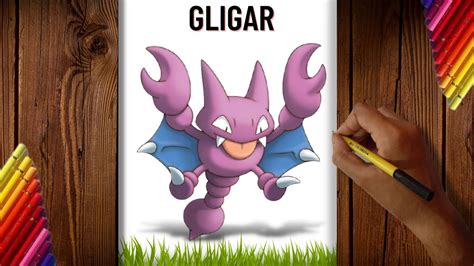 How To Draw Gligar Pokemon Coloring And Drawing For Kids Youtube