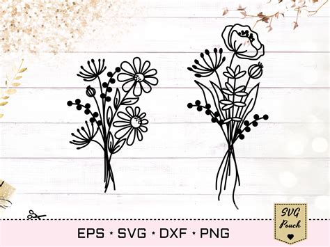 Wildflower Svg Flower Png Clipart Daisy Svg Wildflowers Svg Shirt My