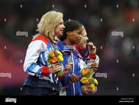 Great Britains Beth Woodward Celebrates Winning Silver In The Womens