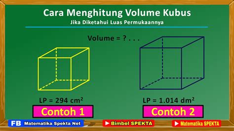 Cara Menghitung Volume Kubus Jika Diketahui Luas Permukaan YouTube