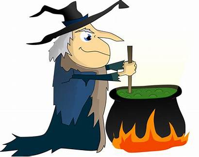 Witch Cauldron Clipart Stirring Witches Cartoon Clip