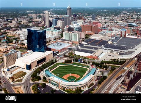 Aerial Of Downtown Indianapolis Indiana Stock Photo 55940160 Alamy