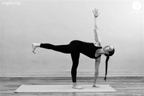 Parvritta Ardha Chandrasana Twisted Half Moon Pose Yogea Yoga