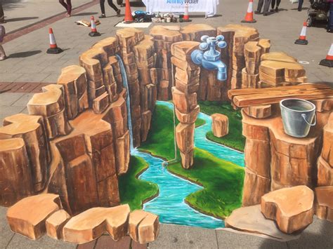 3d Straat Kunst Affinity Water 3dstreetart 3d Streetpainting 3d