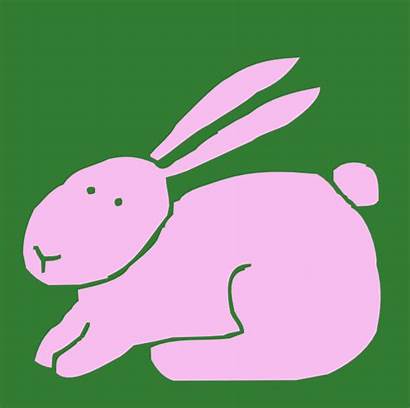 Bunny Clip Rabbit Clipart Hop Easter Vector