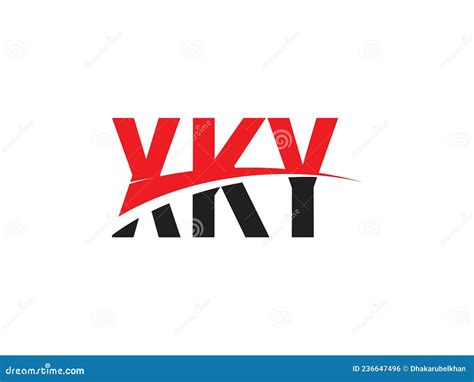xky letter initial logo design vector illustration stock vector illustration of company black