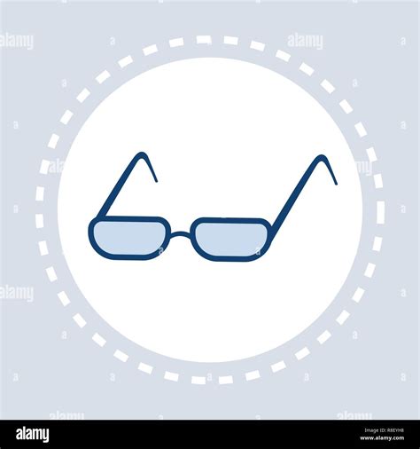 Eye Glasses Icon Optical Elegant Eyeglasses Flat Isolated Stock Vector
