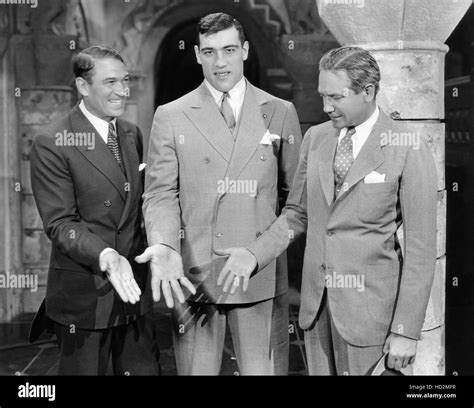 From Left Victor Mclaglen Boxer Primo Carnera And Director Victor