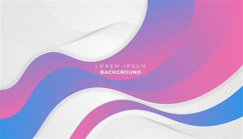 Premium Vector Gradient Blue And Pink Wave On Vector White Background