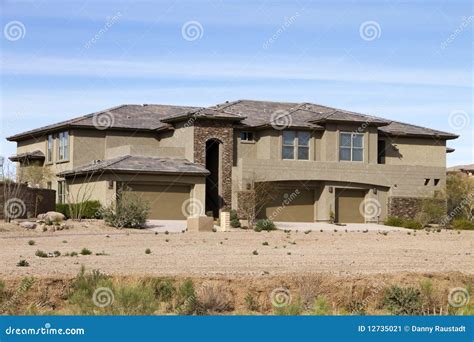 Newly Constructed Modern Luxury Golf Course Home Stock Image Image Of