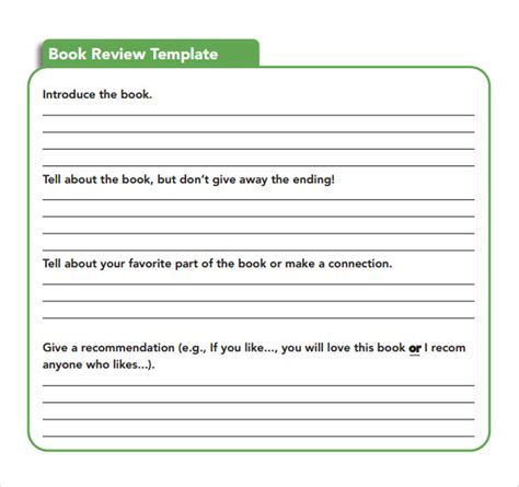 Book Review Template Aesthetic