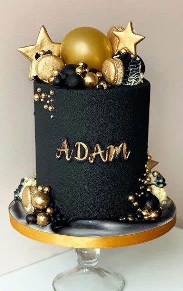 Beautiful Cake Designs To Swoon Black And Gold Cake With Buttercream