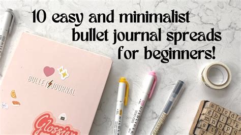 Minimalist Bullet Journal Spread Ideas For Beginners Helpful Tips For Starting Out Youtube