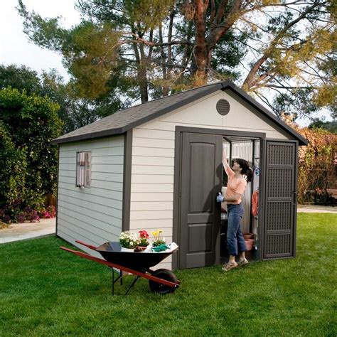 Lifetime 10 Ft 4 In W X 12 Ft 10 D Plastic Storage Shed And Reviews