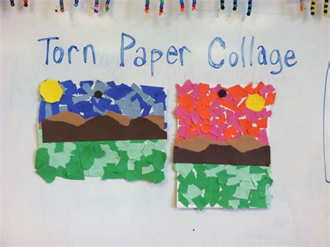 Love These Torn Paper Collage Landscapes I Did With Kindergarten
