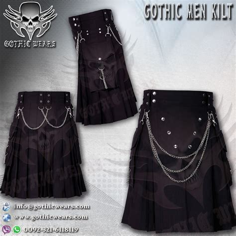 GOTHIC MEN,S KILTS Artical No: GW-2114 Gothic Men Coats Gothic Women Coats Gothic Men Jackets ...